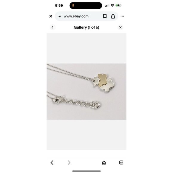 Brighton Wonderwing Butterfly Silver Brushed Gold Tone Pendant Necklace - Picture 2 of 8